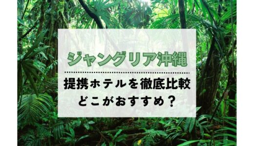 ジャングリア沖縄提携ホテルを徹底比較！どこがおすすめ？