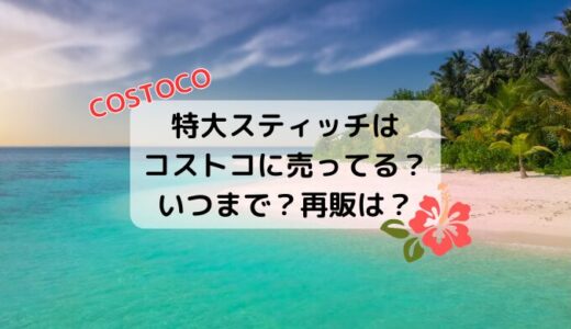 特大スティッチはコストコに売ってる？いつまで？再販は？