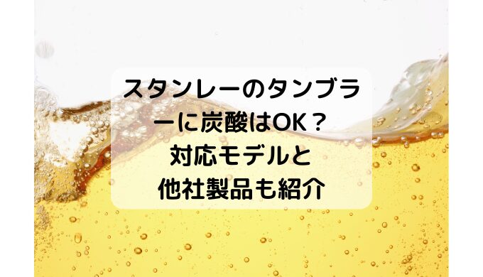 スタンレーのタンブラーに炭酸は入れられる？