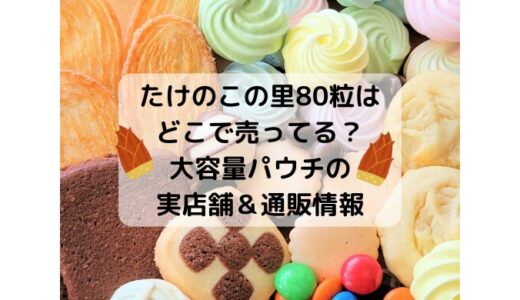 たけのこの里大容量80粒はどこで売ってる？パウチの実店舗＆通販情報