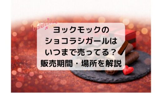 ヨックモックのショコラシガールはいつまで売ってる？販売期間・場所を解説