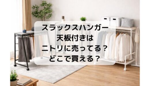 スラックスハンガー天板付きはニトリに売ってる？どこで買える？おすすめは？